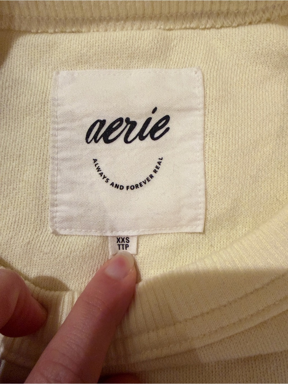 aerie Go To Butter Yellow Sweatshirt - Picture 4 of 5